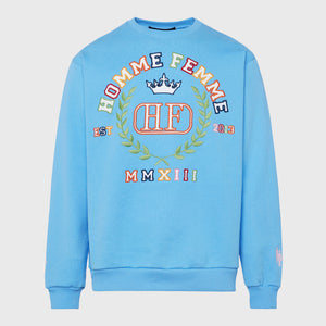 Embroidered 10 Year Crewneck Blue