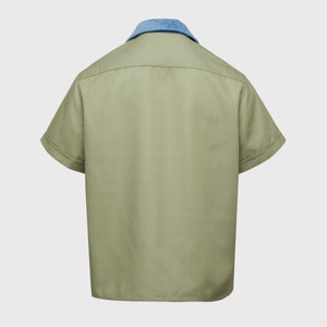 Paneled Corduroy Shirt Sage