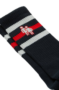 Trademark Socks Black with Red and Grey