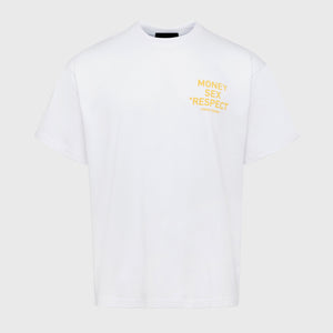 Respect Tee White and Yellow