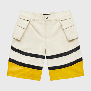 Leather Bourne Shorts Yellow
