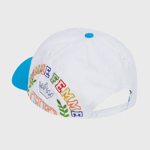 Initial Snapback White and Blue