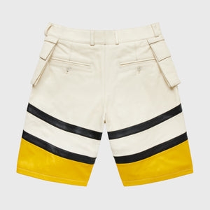 Leather Bourne Shorts Yellow