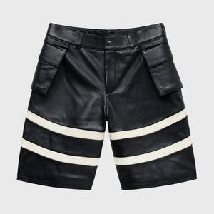 Leather Bourne Shorts Black