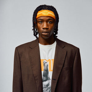 Stripe Logo Headband Orange