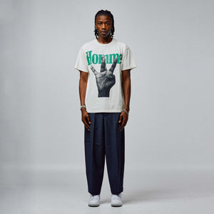 Twisted Fingers Tee Cream with Green
