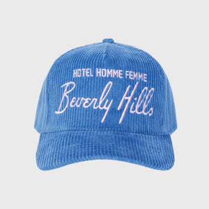Homme Hotel Corduroy Hat Blue and Pink