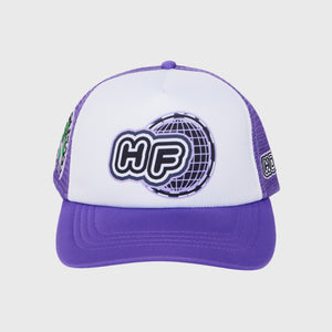 Global Trucker Hat Purple