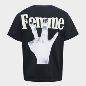 Twisted Fingers Tee Black With Off White