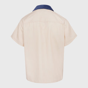 Paneled Corduroy Shirt Navy