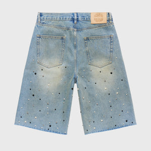 GEMSTONE DENIM SHORTS BLUE