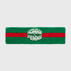 Stripe Logo Headband Green