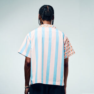 Hologram Striped Shirt Orange
