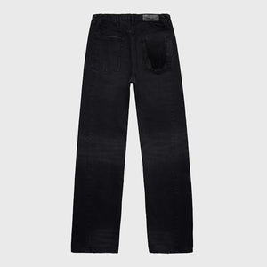 Paneled Flare Denim Black