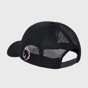 Fake Love Trucker Hat Black and Pink