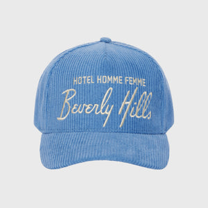 Homme Hotel Corduroy Hat Blue