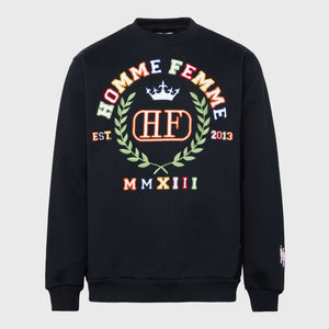 Embroidered 10 Year Crewneck Black