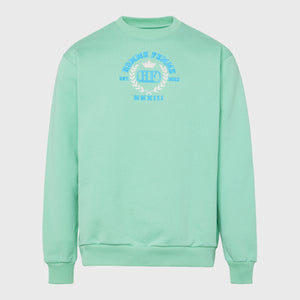 Embroidered Royal Crest Crewneck Green