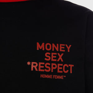 Respect Hoodie Black and Red