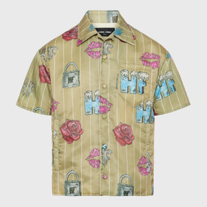 Doodle Puffer Shirt Sage Green