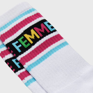 Vintage Sock White and Multicolor
