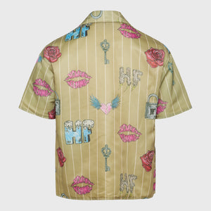 Doodle Puffer Shirt Sage Green