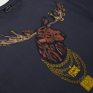 Homme Femme x Eddie Bauer Moose Drip Tee Washed Navy