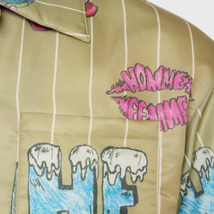 Doodle Puffer Shirt Sage Green