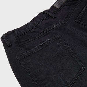 Paneled Flare Denim Black