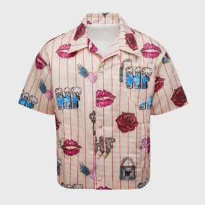 Doodle Puffer Shirt Cream