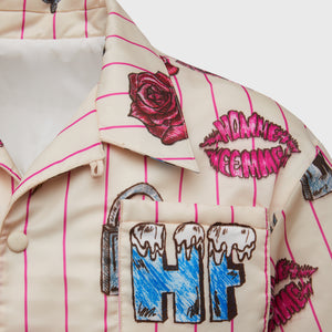 Doodle Puffer Shirt Cream