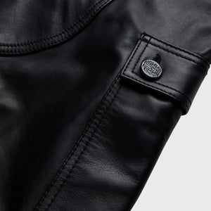 Leather Cargo Pant Black