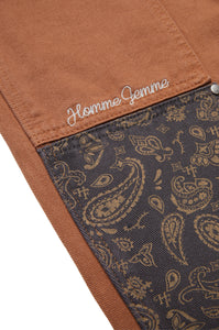Paisley Work Pants Mahogany Brown