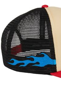 500 Crew Trucker Black with Red and Cream