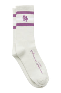 Trademark Socks Grey and Purple