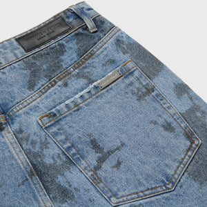 Splatter Denim Jeans Blue and Black