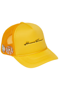 Classic Script Pin Hat Yellow