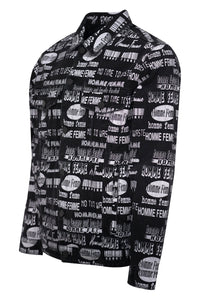 Logo Print Denim Jacket Black