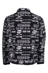 Logo Print Denim Jacket Black