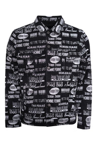 Logo Print Denim Jacket Black