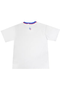 Gradient Laser Tee White with Blue and Red