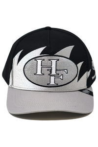 Shark Tooth Snapback Silver and Black
