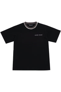 Gradient Laser Tee Black with Grey and White