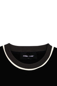 Gradient Laser Tee Black with Grey and White