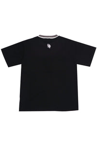 Gradient Laser Tee Black with Grey and White