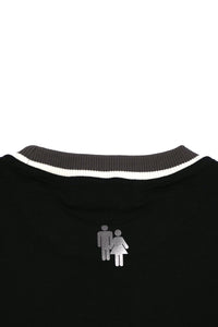 Gradient Laser Tee Black with Grey and White