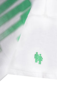 Twilight Tee White with Pink and Green