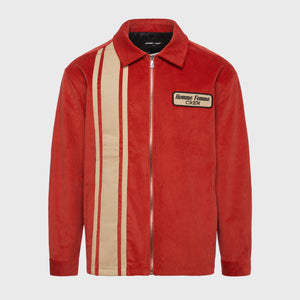 Corduroy Crew Jacket Brick Red