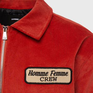 Corduroy Crew Jacket Brick Red