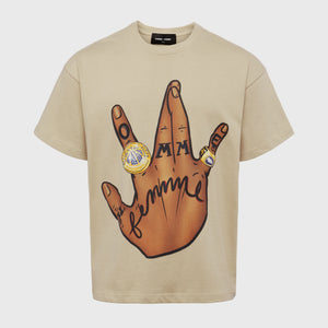 Twisted Champs Tee Taupe